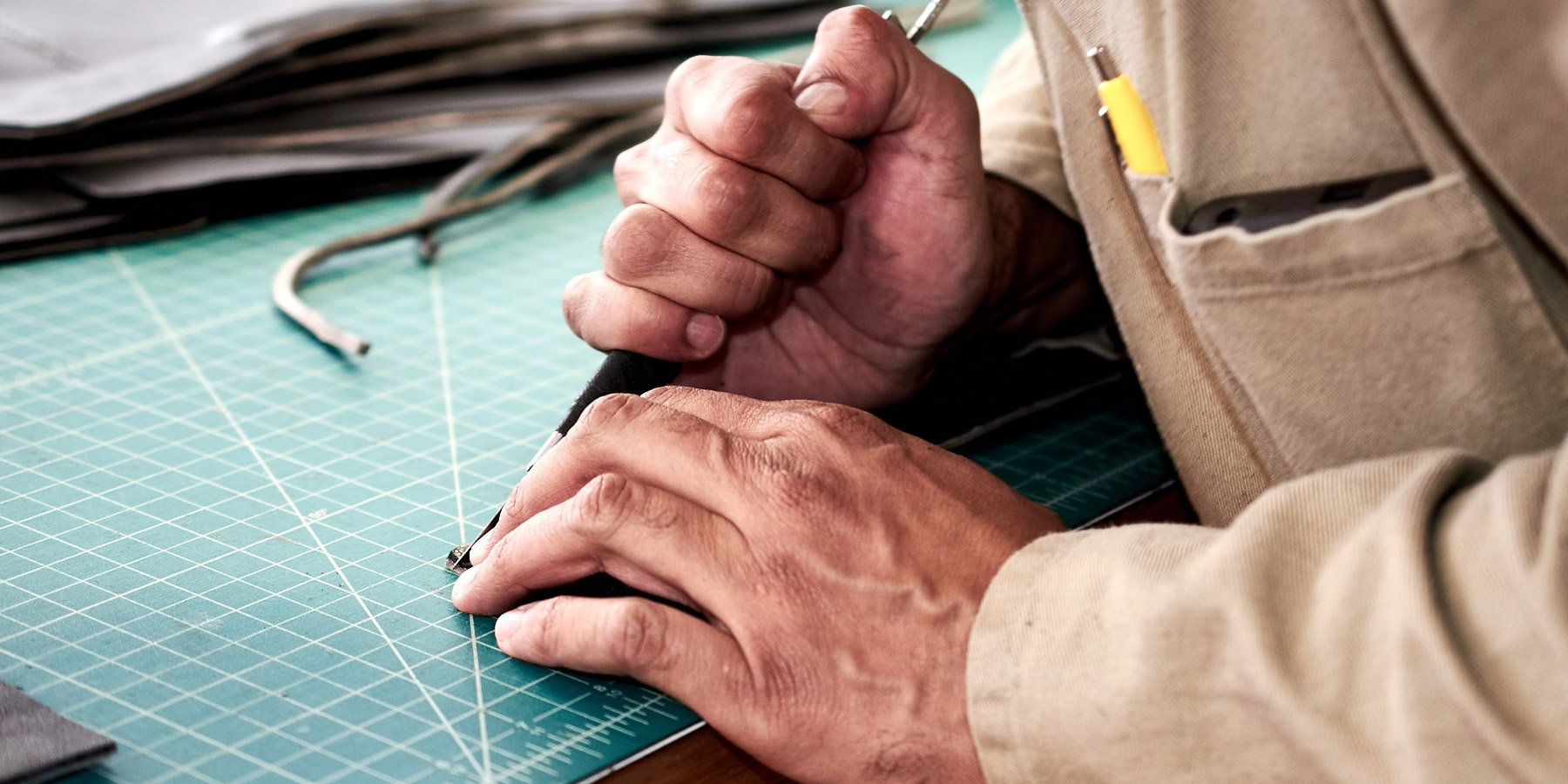 Craftsmanship by Capra Leather. Inside the shop